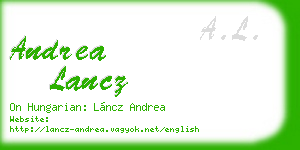 andrea lancz business card